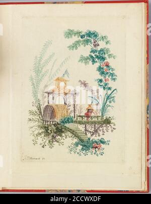 Jean-Baptiste Pillement - Design ornemental de la nouvelle suite de cahiers chinois a l'usage des dessinateurs et des peaux... Banque D'Images