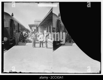 Jérusalem (El-Kouds), l'approche de la ville. Gare de Jérusalem Banque D'Images
