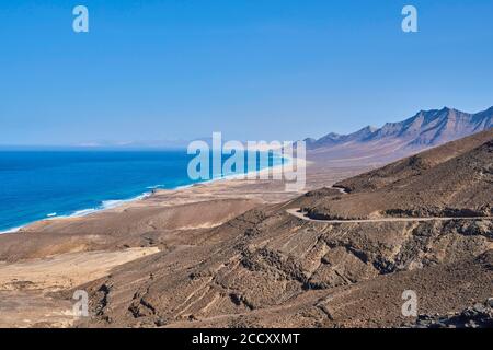 Plage Playa de Cofete, Fuerteventura, Iles Canaries, Espagne Banque D'Images