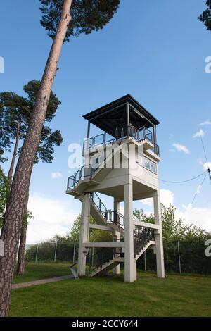 TOUR D'observation DES ÉTATS-UNIS, Mémorial de point Alpha, Rasdorf, Hesse, Geisa, Thuringe, Allemagne Banque D'Images