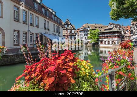 Maison des Tanneurs, quartier des Tanneurs la petite France, site classé au patrimoine mondial de l'UNESCO, Strasbourg, Alsace, France Banque D'Images