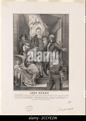 John Brown. Rencontre avec la mère-esclave et son enfant sur les marches de la prison de Charlestown sur son chemin vers l'exécution Banque D'Images