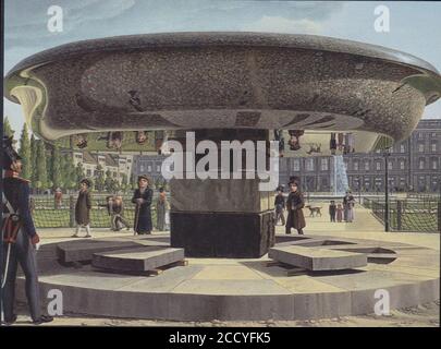 Johann Erdmann Hummel - Die Granitschale im Berliner Lustgarten - 1831. Banque D'Images