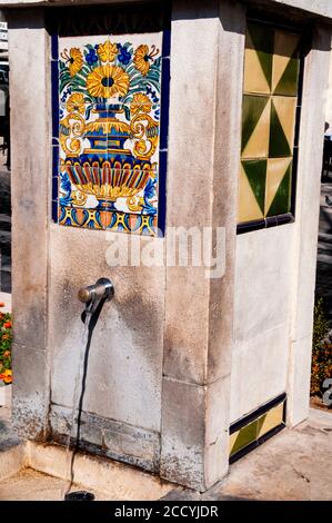 Fontaine à Figueres, Espagne. Banque D'Images