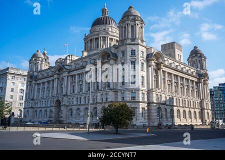 Bâtiment du port de Liverpool sur Pier Head, Liverpool, Angleterre, Royaume-Uni Banque D'Images