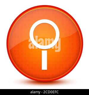 Icône de recherche isolée sur étoile brillante orange bouton rond résumé illustration Banque D'Images