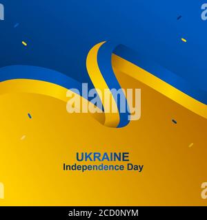 illustration vectorielle du jour de l'indépendance de l'ukraine Illustration de Vecteur