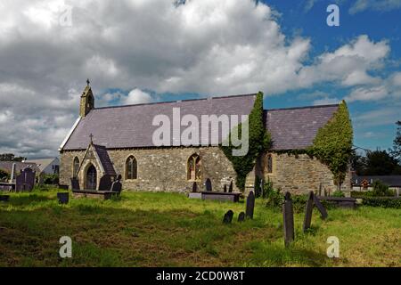 L'église Saint-Deiniol, Llanddaniel Fab, Anglesey, est une église paroissiale du XIXe siècle, mais n'est plus utilisée pour le culte. C'est un bâtiment classé de classe II. Banque D'Images