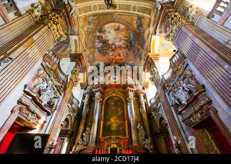 Intérieur de l'Église du Saint Nom de Jésus; Wroclaw, Silésie, Pologne Banque D'Images