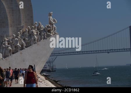 Monuments portugais pour l'histoire de la navigation Banque D'Images