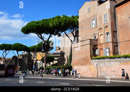 Via dei Foi Imperiali à Rome, Italie Banque D'Images