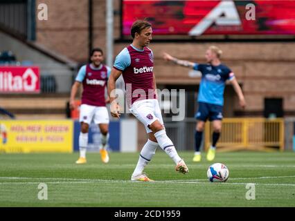 High Wycombe, Royaume-Uni. 25 août 2020. Mark Noble de West Ham s'est Uni lors du match amical avant la saison 2020/21 entre Wycombe Wanderers et West Ham United à Adams Park, High Wycombe, Angleterre, le 25 août 2020. Photo de Liam McAvoy. Crédit : Prime Media Images/Alamy Live News Banque D'Images