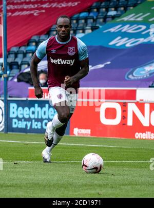 High Wycombe, Royaume-Uni. 25 août 2020. Michail Antonio de West Ham s'est Uni lors du match amical avant la saison 2020/21 entre Wycombe Wanderers et West Ham s'est Uni à Adams Park, High Wycombe, Angleterre, le 25 août 2020. Photo de Liam McAvoy. Crédit : Prime Media Images/Alamy Live News Banque D'Images