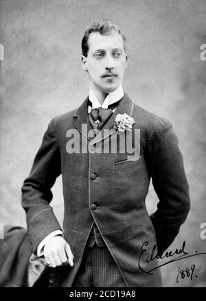 Prince Albert Victor, duc de Clarence et Avondale (1864-1892), portrait de J Thompson, 1889. Le duc était autrefois réputé pour être Jack l'Éventreur, mais cette théorie a été largement rejetée. Banque D'Images