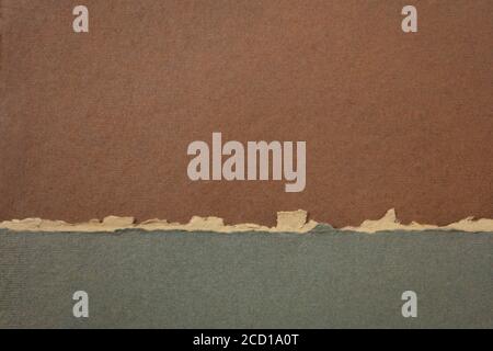 paysage abstrait coloré dans les tons pastel de la terre - une collection De papiers indiens faits main colorés fabriqués à partir de tissu de coton recyclé Banque D'Images