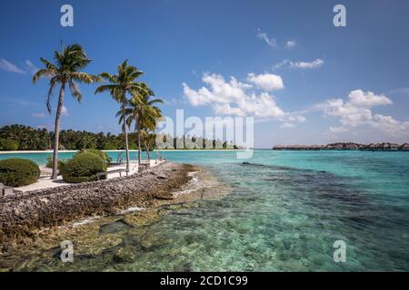 Como Maalifushi; atoll de Thaa; Maldives Banque D'Images