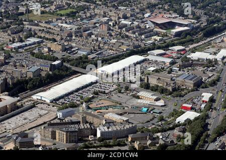 Vue aérienne du parc commercial Forster Square, du centre commercial de Bradford, West Yorkshire Banque D'Images