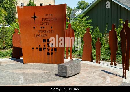 Le parc de la rue Regent Memorial de la voix de la liberté. Niagara-on-the-Lake Ontario Canada. Banque D'Images
