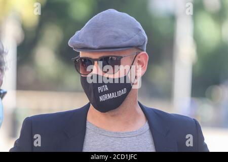 25 août 2020: 25 août 2020 (Malaga) Photocall de la Loi du film d'Or avec la présence ; Gonzalo MirÃ³, fils de Pilar MirÃ³ au 23e Festival du film espagnol à Malaga Credit: Lorenzo Carnero/ZUMA Wire/Alamy Live News Banque D'Images