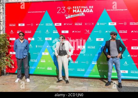 25 août 2020: 25 août 2020 (Malaga) Photocall de la Loi du film d'Or avec la présence des acteurs Carmelo GÃ³mez et Fernando Conde; Gonzalo MirÃ³, fils de Pilar MirÃ³ au 23e Festival du film espagnol à Malaga crédit: Lorenzo Carnero/ZUMA Wire/Alay Live News Banque D'Images