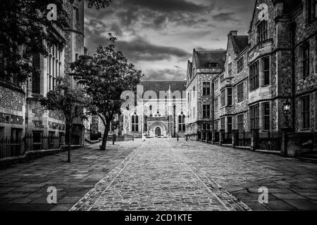 Anciens bâtiments de Castle Avenue Wincester Banque D'Images