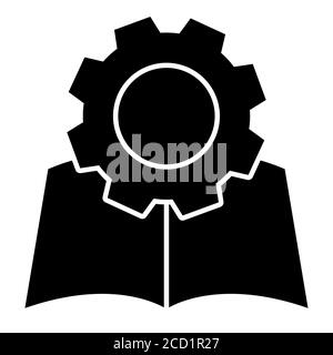 Icône de glyphe Engine Learning Data Analytics Banque D'Images
