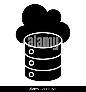 Icône Glyph Cloud Storage Data Analytics Banque D'Images