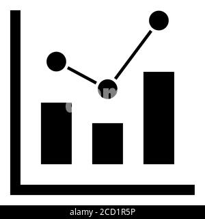 Icône Glyph Data Chart Data Analytics Banque D'Images