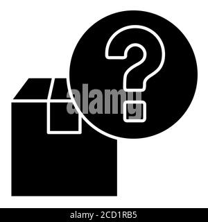 Icône de glyphe du service de livraison de colis perdu Banque D'Images