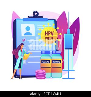 Illustration du vecteur de concept abstrait du traitement du papillomavirus humain. Illustration de Vecteur