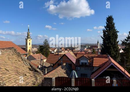 Toits de Zemun, Serbie Banque D'Images