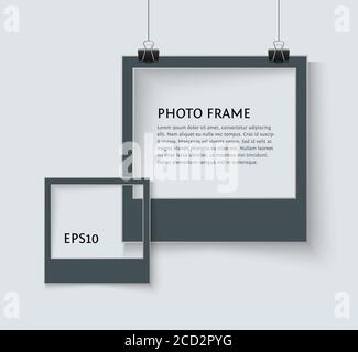 Cadres photo anciens. Vecteur sombre freme pour le texte. Illustration de Vecteur