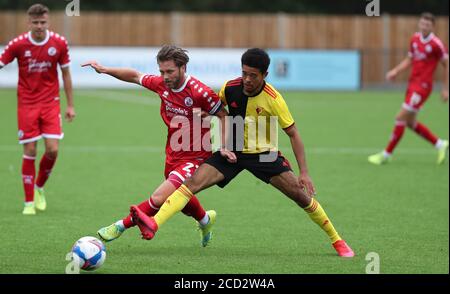 Dannie Bulman de Crawley Town pendant la pré-saison, amical entre Crawley Town et Watford au stade communautaire Camping World. Photo de JAMES BOARDMAN Banque D'Images