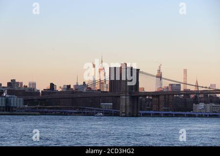 New York, États-Unis. 06e octobre 2019. New York, USA octobre 2019: Impressions New York - octobre - 2019 New York, Brooklyn Bridge | usage Worldwide Credit: dpa/Alay Live News Banque D'Images