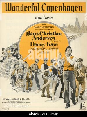 Sheet Music - Wonderful Copenhagen - Danny Kaye - 1951 Banque D'Images