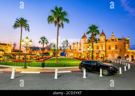 Monte Carlo. Casino, complexe de jeux d'argent et de divertissement à Monaco, Côte d'Azul, Europe. Banque D'Images