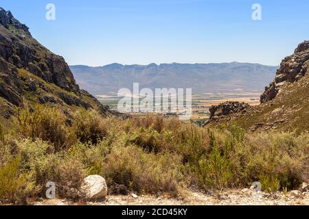 Magnifique paysage dans les montagnes de Ceres, Cap occidental, Afrique du Sud Banque D'Images