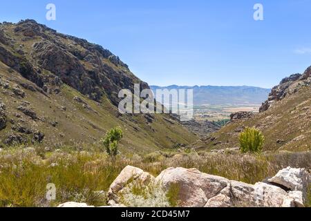 Magnifique paysage dans les montagnes de Ceres, Cap occidental, Afrique du Sud Banque D'Images