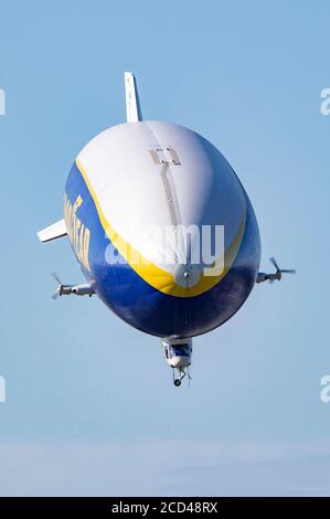 Friedrichshafen, Allemagne. 21 août 2020. Zeppelin 'Goodyear' à l'aéroport de Grounsee. Friedrichshafen, 21 août 2020 | usage Worldwide Credit: dpa/Alamy Live News Banque D'Images