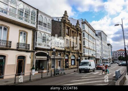 Viviero, une ville du nord de la Galice, située sur une ria. Banque D'Images