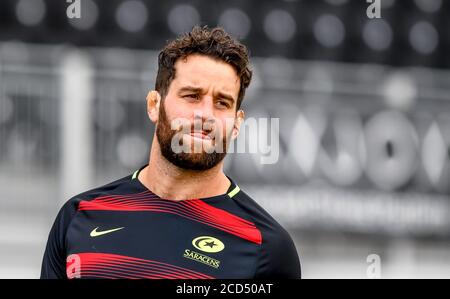 Londres, Royaume-Uni. 26 août 2020. Callum Clark de Saracens avant le match de rugby Gallagher Premiership entre Saracens et Gloucester à l'Allianz Park, Londres, Angleterre, le 26 août 2020. Photo de Phil Hutchinson. Utilisation éditoriale uniquement, licence requise pour une utilisation commerciale. Aucune utilisation dans les Paris, les jeux ou les publications d'un seul club/ligue/joueur. Crédit : UK Sports pics Ltd/Alay Live News Banque D'Images