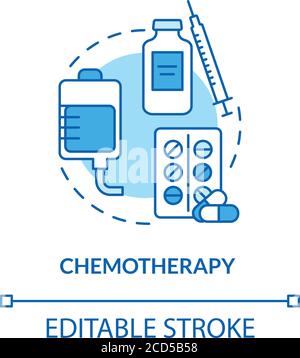 Icône de concept de chimiothérapie Illustration de Vecteur
