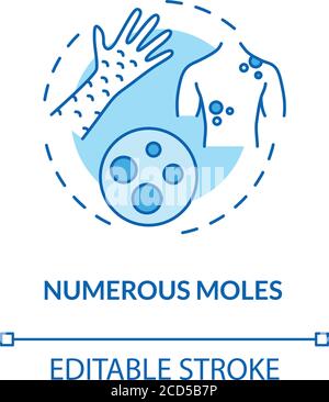 Icône de concept de moles nombreuses Illustration de Vecteur