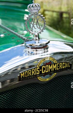 Camion commercial Morris (badge) Banque D'Images