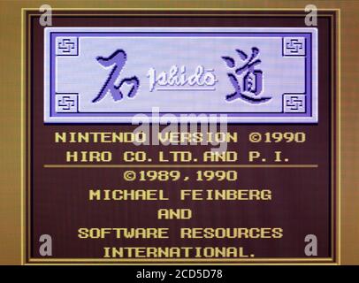 Ishidou - Nintendo Famiciom Disk System Videogame - usage éditorial uniquement Banque D'Images