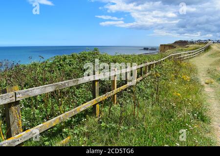 Cromer est un complexe populaire sur la côte nord de Norfolk offre une vue agréable le long de la côte et sur la mer depuis les promenades de clifftop mile Banque D'Images
