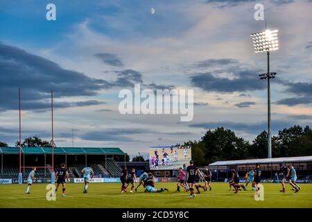 Londres, Royaume-Uni. 26 août 2020. Tard dans la deuxième moitié du match de rugby Gallagher Premiership entre Saracens et Gloucester à l'Allianz Park, Londres, Angleterre, le 26 août 2020. Photo de Phil Hutchinson. Utilisation éditoriale uniquement, licence requise pour une utilisation commerciale. Aucune utilisation dans les Paris, les jeux ou les publications d'un seul club/ligue/joueur. Crédit : UK Sports pics Ltd/Alay Live News Banque D'Images