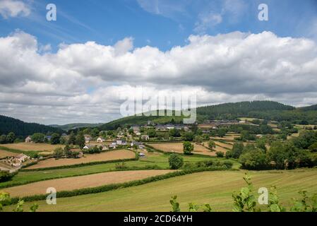 Vue sur le paysage à Morvan, Bourgogne en France Banque D'Images