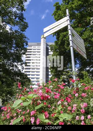Mülheim AN DER RUHR, ALLEMAGNE - 11 juillet 2020: 2020-07-11, Allemagne, NRW, Muelheim an der Ruhr. La mairie technique de Muelheim an der Ruhr. Panneau de signalisation Banque D'Images