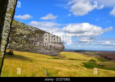 Porte à Haworth et Bronte Falls, Wuthering Heights, Bronte Country, Haworth Banque D'Images